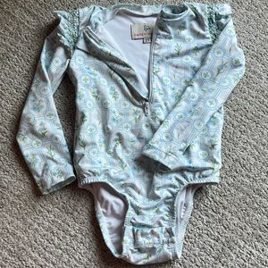 Precious Smockingbird Rashguard Swimsuit Sz 2T